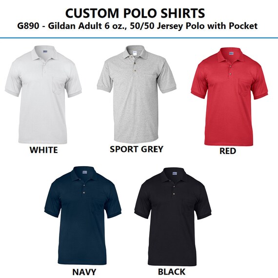 gildan polo shirts with pocket
