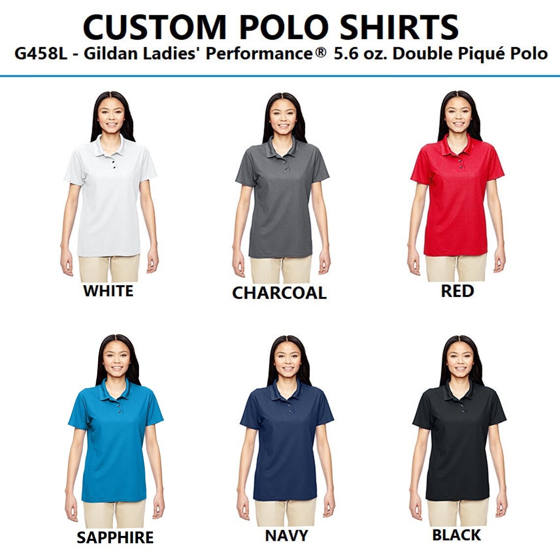 Gildan ladies polo shirts sale