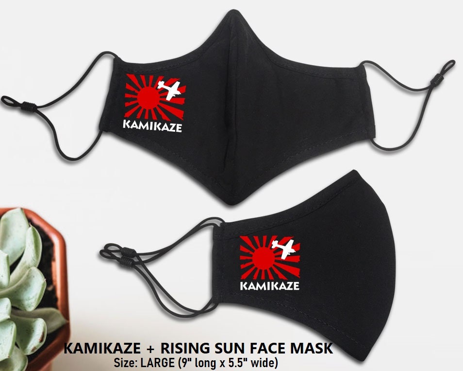 Kamikaze Rising Sun Face Mask Face Cover Reusable Premium Etsy