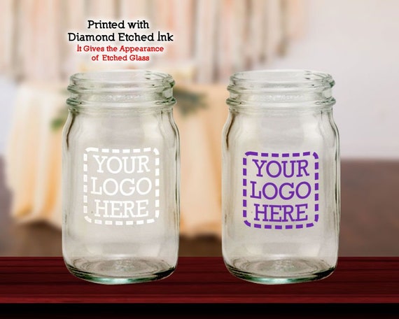 Personalized Printed 8 oz. Glass Mason Jar (Set of 12)