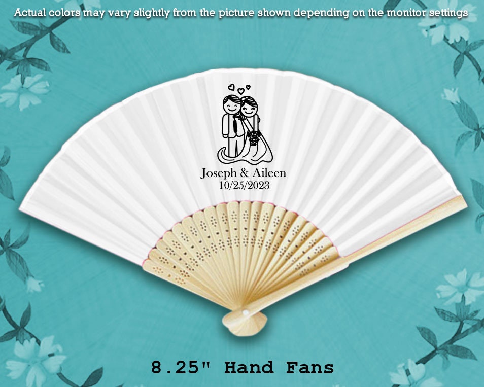 Wedding Hand Fan in a Gift Box. Personalized Folding Fan With Name as a  Gift for Guests 