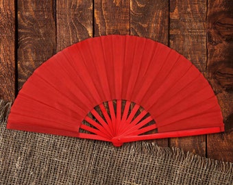 Large Nylon Kung Fu Fan, Tai Chi Fan, Clacking Fans, Chinese Dance Fans