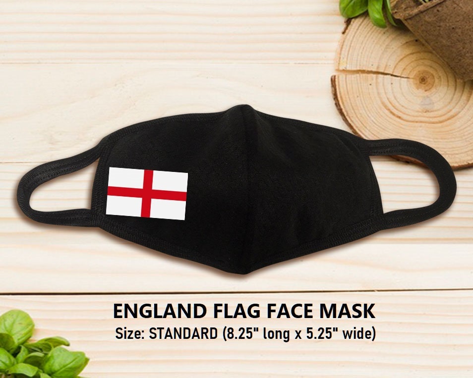 England Flag Face Mask Reusable Premium Black Face Masks Etsy