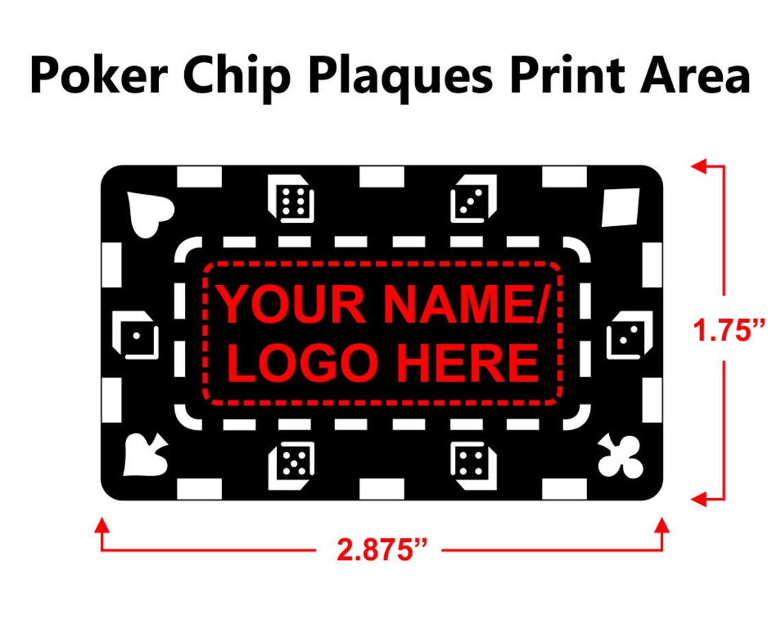 12 Personalized Rectangular Poker Chips European Style Etsy
