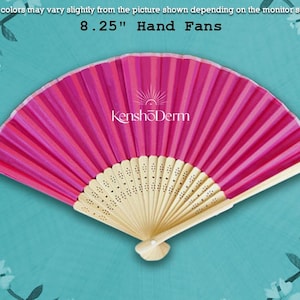 35+ Personalized Silk Fans with Front Print, Wedding Fans, Promotional Hand Fans, Hand Fan Party Favors