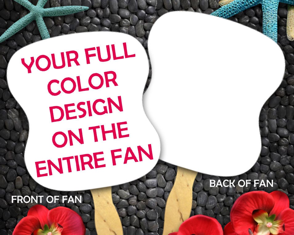 50 Personalized Church Fan Full Color DoubleSided Paper Etsy
