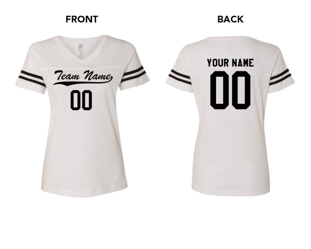 Ladies' Football Shirt, Personalized Football Jersey Team Tshirt LAT