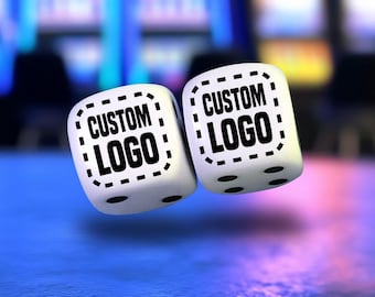 50+ Logo Personalized Dice Wedding Favors, Casino Party Supplies