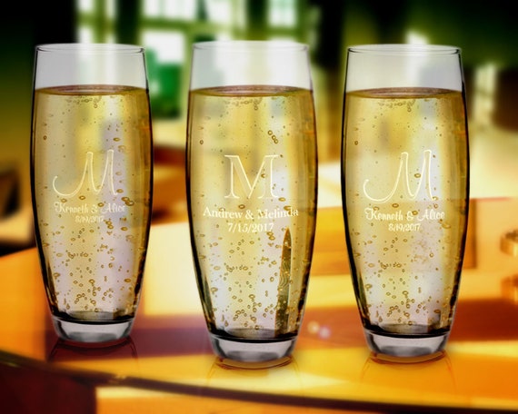 Custom Engraved Stemless Champagne Flute