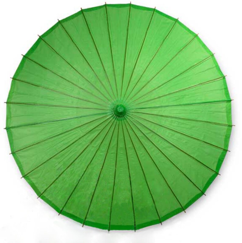 32 Spring Green Wedding Parasol Paper Umbrella Sun Umbrellas Special SALE of the Month