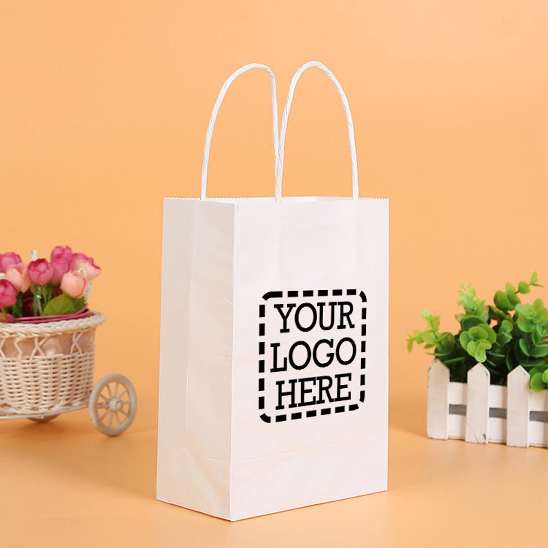 Bolsas de papel personalizadas (500 uds) Pack al mejor precio medida  42+12x35 cm