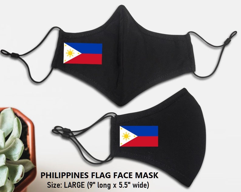 Philippines Flag Face Mask Philippine Flag Reusable Premium Etsy