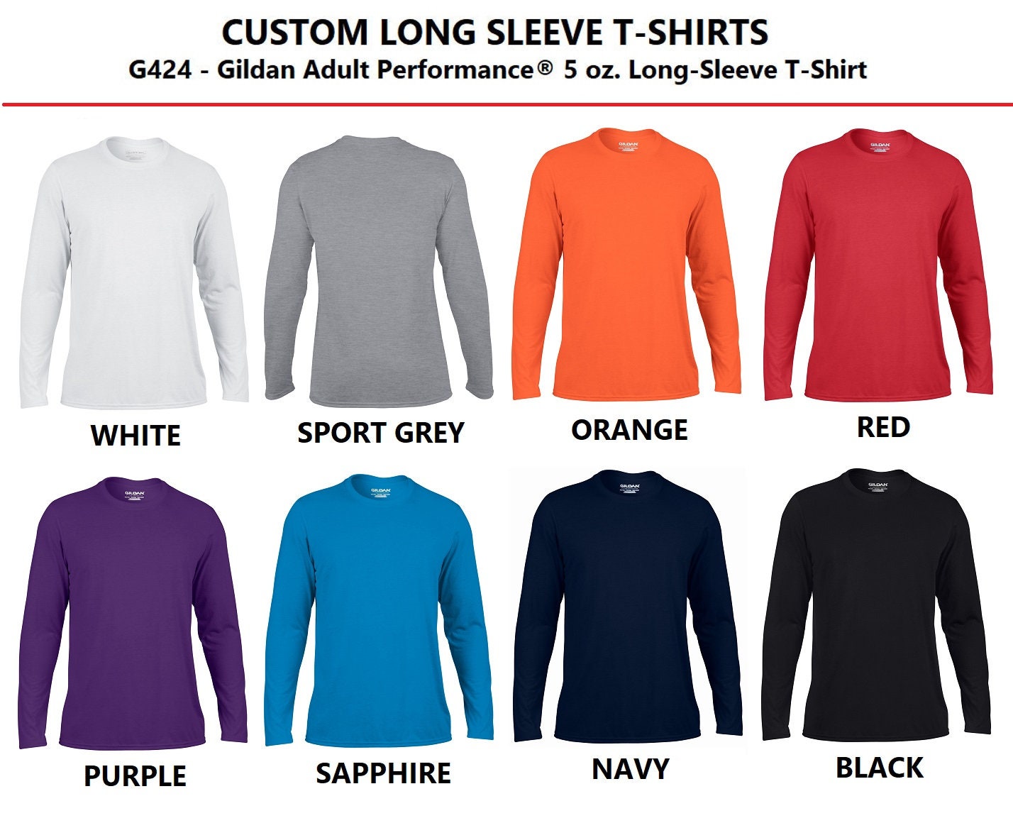 gildan custom long sleeve