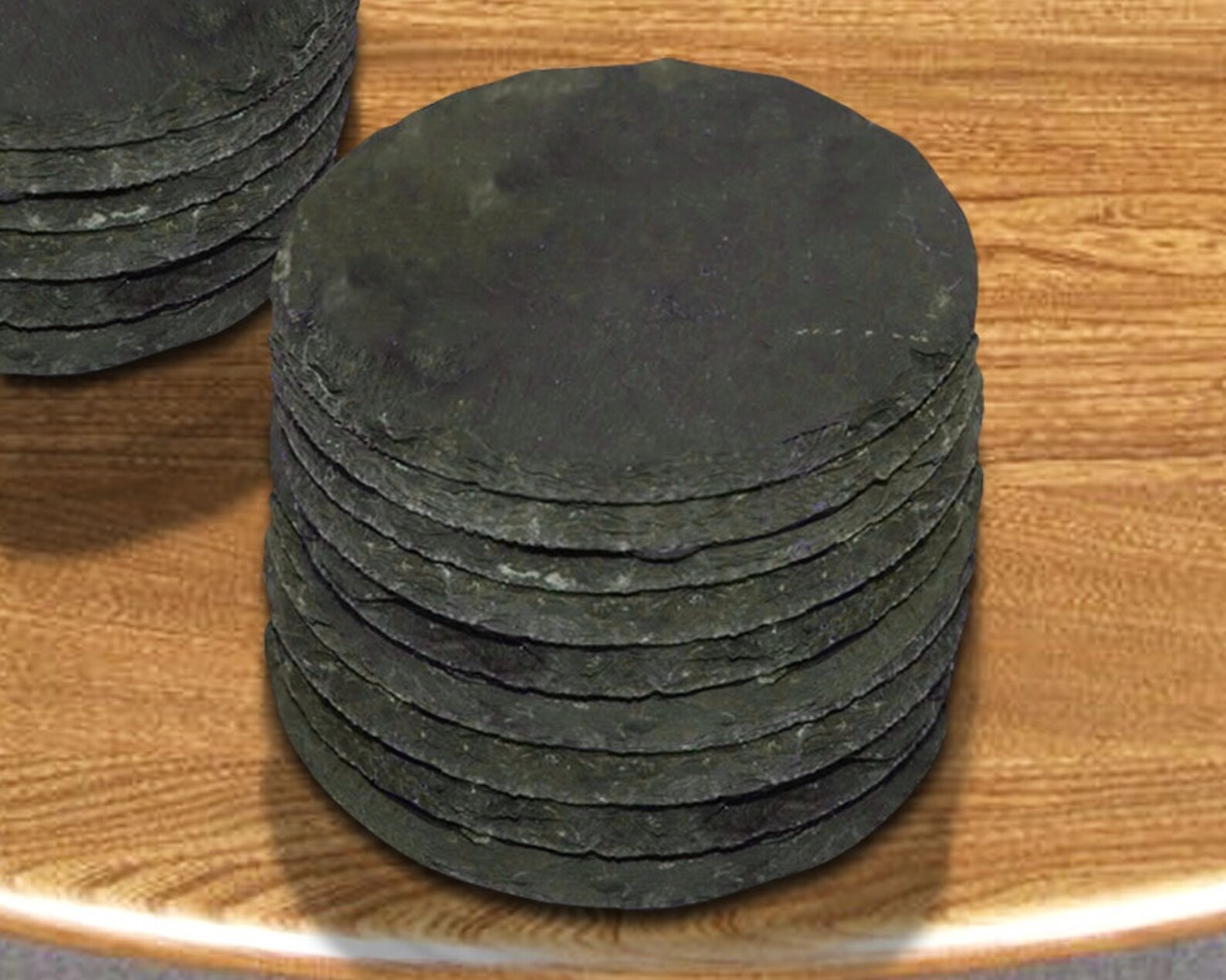 Round Slate Coasters Wholesale set of 24 Natural Stone Etsy