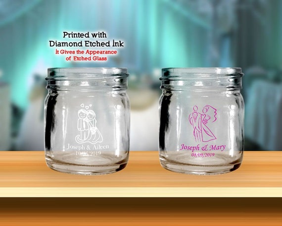 36 Personalized 1.25 Oz. Honey Jars, Round Sample Jars, Mini Favor Jars,  Personalized Mini DIY Candle Jars 