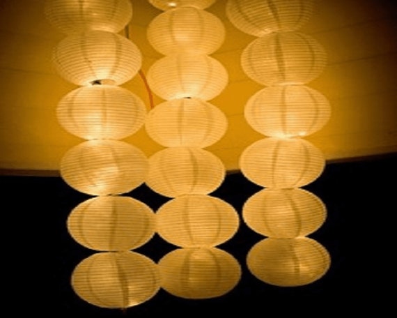 Paper Lantern, Round Chinese Paper Lanterns With Colored Tissue