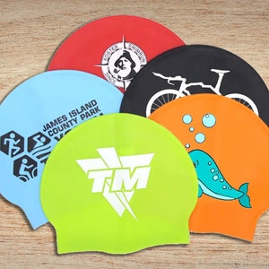 100+ Custom Swim Cap for Kids or Adults - Personalized Swimming Cap