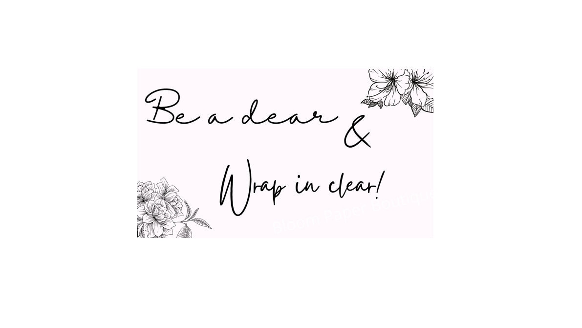 Please Be a Dear Wrap in Clear Display Shower Invitation - Etsy