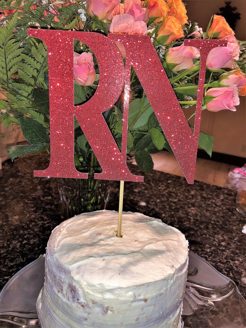 Rn Cake Toppers Nurse Cake Toppers Graduation Party Etsy