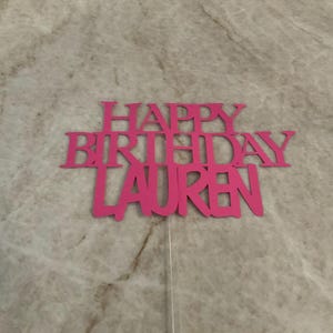 Custom Happy Birthday Cake Topper, Custom Name Happy Birthday , Any Name!