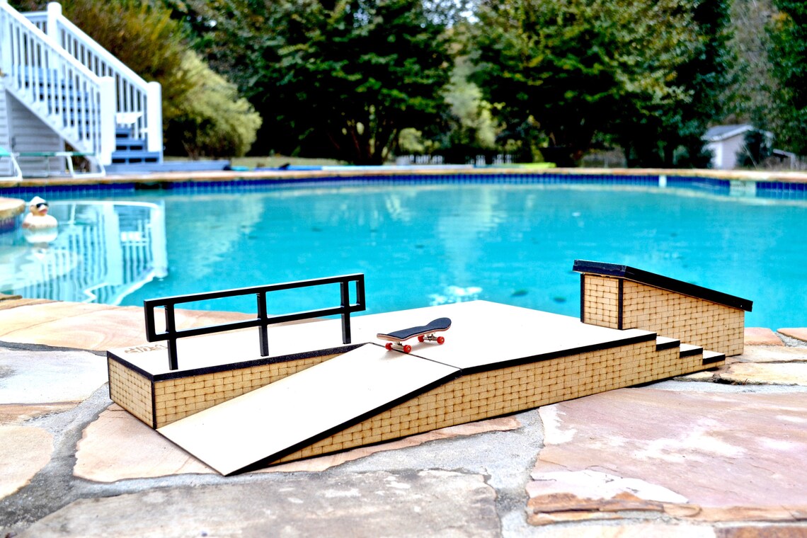 Fingerboard Ramp Obstacle Stair set. Doc Stairs with Metal Etsy