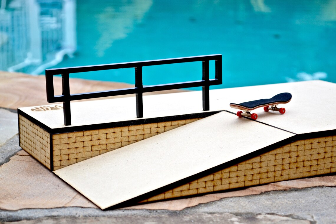 Fingerboard Ramp Obstacle Stair set. Doc Stairs with Metal Etsy