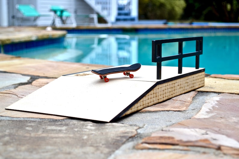 Fingerboard Ramp Obstacle. Loading Doc with Metal Rail and Etsy