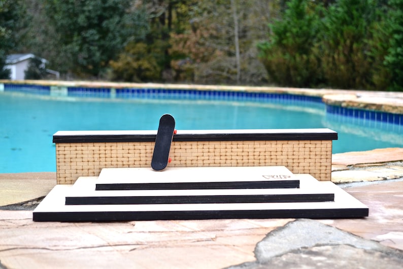 Fingerboard Ramp Obstacle Stair set. Long Ledge with Metal Etsy