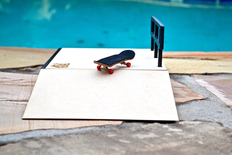 Fingerboard Ramp Obstacle. Loading Doc with Metal Rail and Etsy
