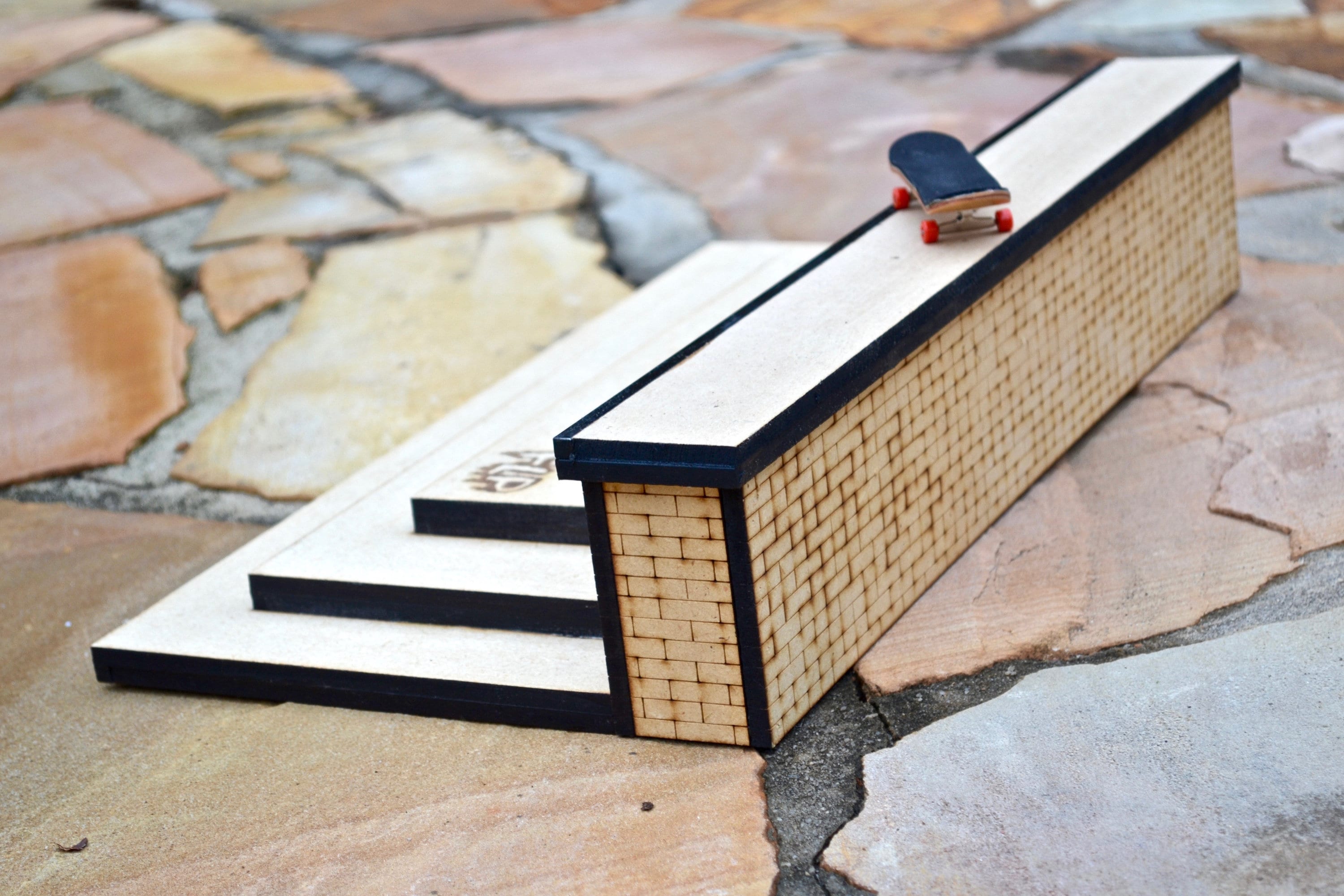 Fingerboard Ramp Obstacle Stair set. Long Ledge with Metal Etsy