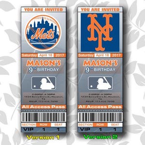NY Mets Arizona einladen, New York Mets Einladung, Lädt ein, Einladungen, Tickets
