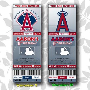 Los Angeles Angels Invito, Inviti, Los Angeles Angels Biglietto Invito, Inviti, Biglietti, Digitale, Compleanno