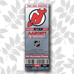New Jersey Devils Einladung, Einladungen, New Jersey Devils Ticket einladen, Einladungen, Tickets, Digital, Geburtstag
