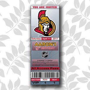 Ottawa Senators Einladung, Einladungen, Ottawa Senators Ticket einladen , Einladungen, Tickets, Digital, Geburtstag
