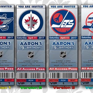 Winnipeg Jets Geburtstag einladen, Winnipeg Jets Einladung, Einladungen, Einladungen, Tickets