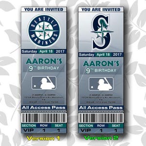 Setaball Mariners-Einladung, Einladungen, Setaball Mariners Ticket einladen, Einladungen, Tickets, Digital, Geburtstag