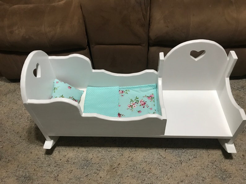Handcrafted Wooden Baby Doll Cradle with Rocking Chair Etsy