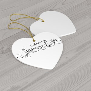 Sassenach Outlander Ceramic Ornament, Outlander Christmas Gifts, Jamie Fraser, Claire Fraser, Outlander Holiday