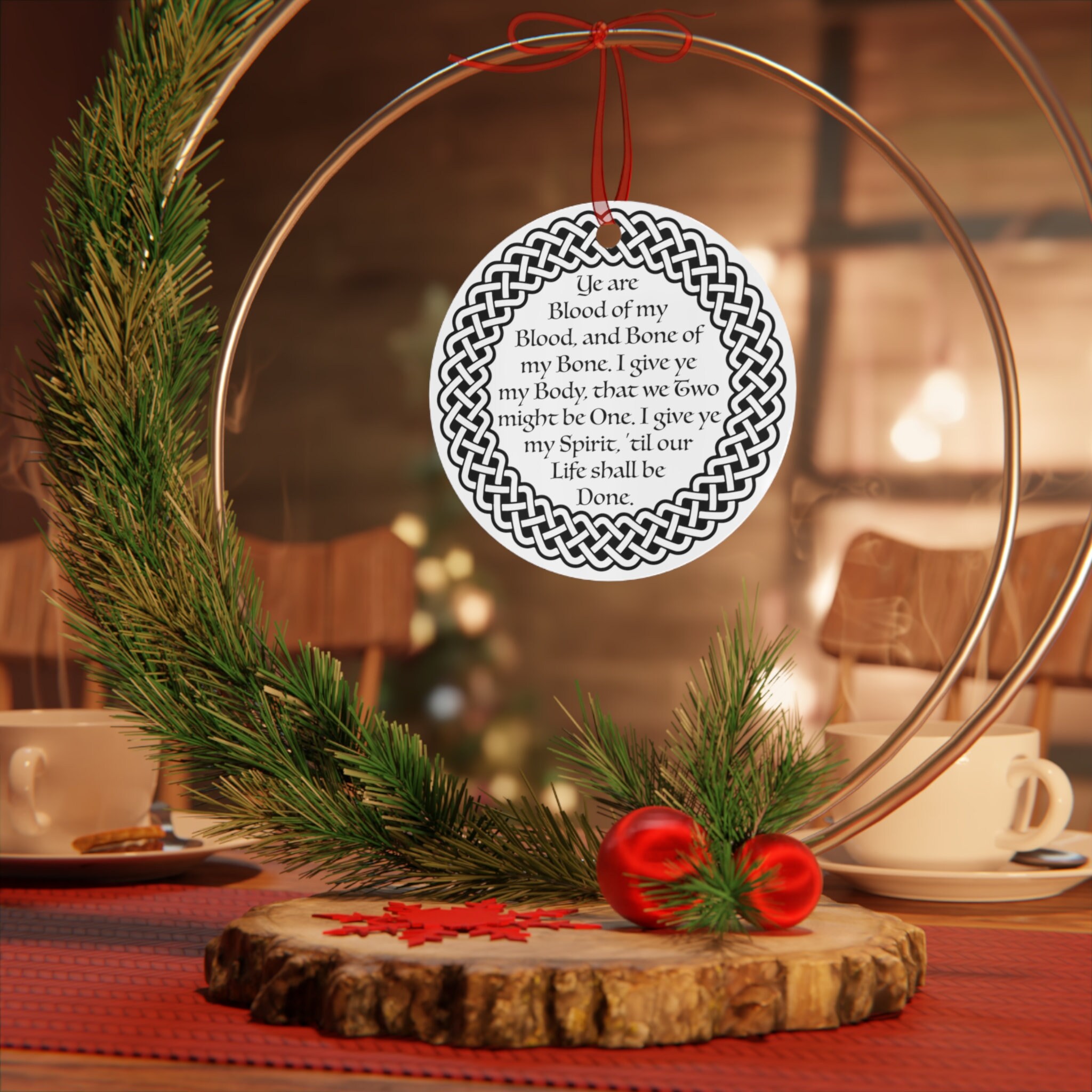 Outlander Vows Outlander Wedding Vow Metal Christmas Ornament, Jamie Fraser's Vow to ...