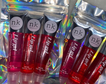 Paquete de 3 chicles NK, fresa, cereza y brillo labial