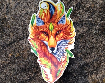 Fox Temporary Tattoo: Animal Spirit, Nature Design,