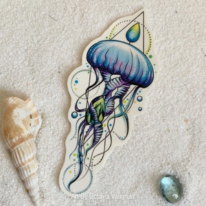 Jellyfish Tattoo, Jellyfish Temporary Tattoo, Temporary Tattoo, Super Cute Jellyfish for Beach