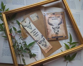 Holy Cow it’s Your Birthday  | Skull Bookmark and Birthday Card | Arizona Dad Desert Soul | The Arizona Love Collection