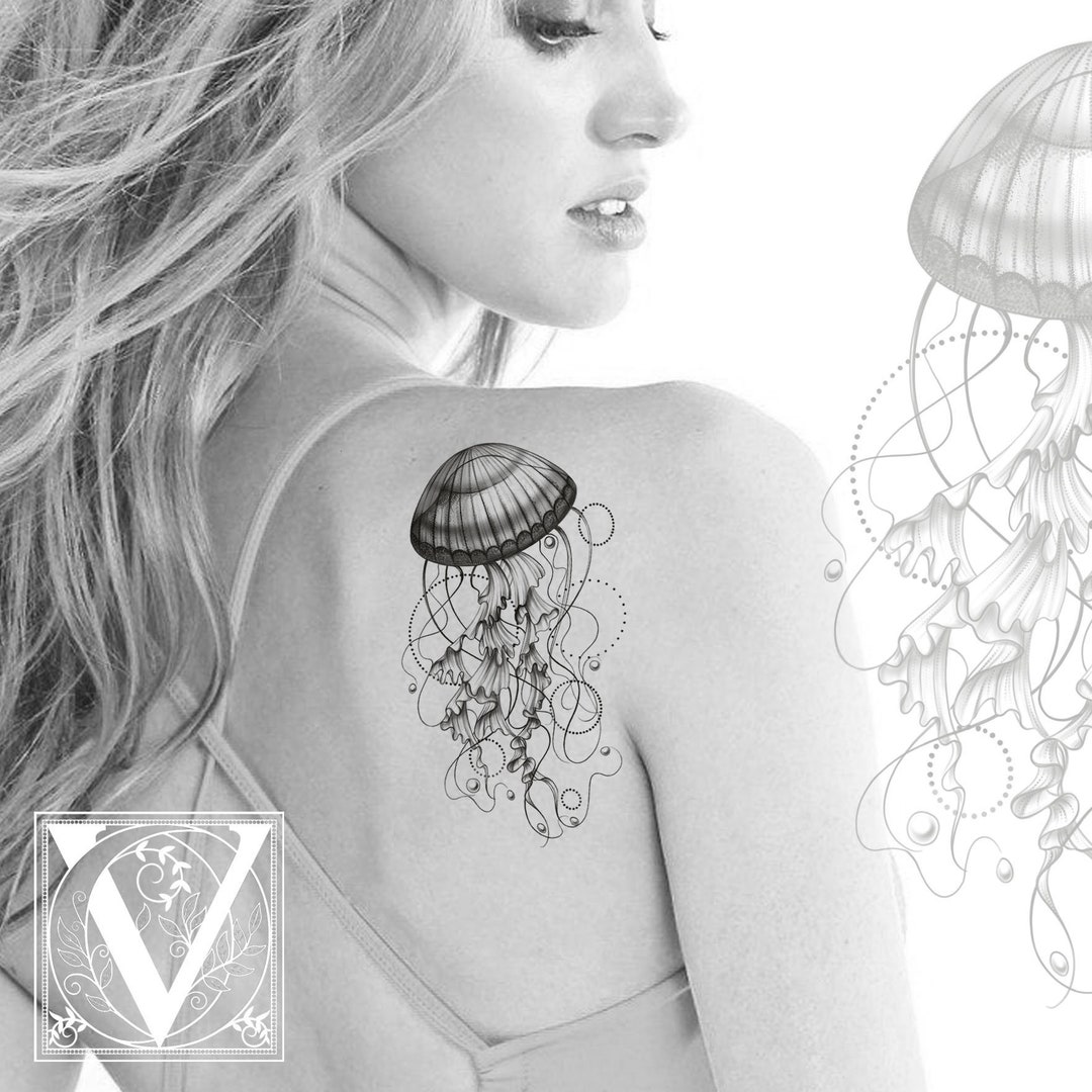 Qualle Tattoo, Qualle Tattoo Flash, Qualle Body Art, Maritimes Tattoo,  Strand Tattoo - Etsy Schweiz