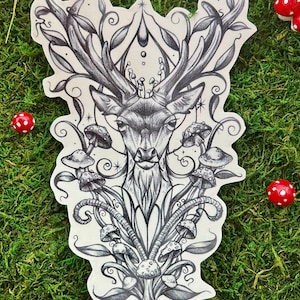Deer Tattoo, Temporary Tattoo, Animal Tattoo, Nature Tattoo, Hipster Tattoo, Bohemian Tattoo, Animal Spirit