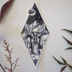 Arizona Doe, Doe Tattoo, Cactus Tattoo, Desert Tattoo, Temporary Tattoo, Animal Tattoo, Woodland Tattoo, Animal Spirit