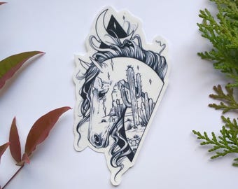 Arizona Horse Temporary Tattoo: Desert Cowgirl Animal Spirit