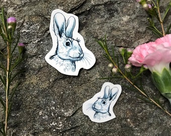 Mini Rabbit Tattoo, Bunny Tattoo, Temporary Tattoo, Animal Tattoo, Nature Tattoo, Animal Spirit,