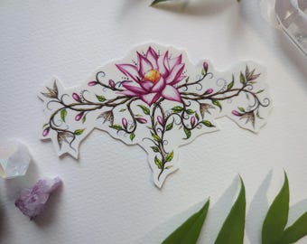 Lotus Flower Temporary Tattoo: Delicate Floral Design
