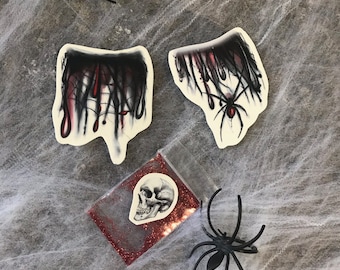 Spider Makeup, Halloween Temporary Tattoo, Witchy Tattoo, Witch Costume, Halloween Makeup, Halloween Tattoo, Gothic Makeup
